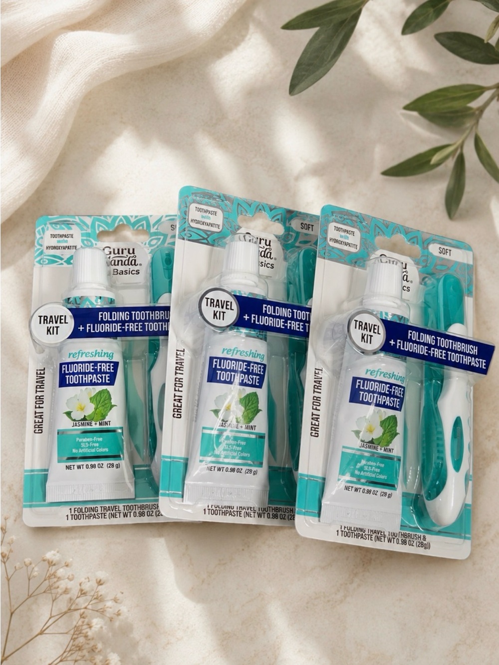 Basics Refreshing Travel Toothpaste & Folding Toothbrush Kit